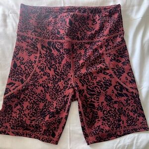 bebe Red and Black Athletic Shorts
